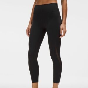 Lululemon Athletica Black Mesh Panel Leggings